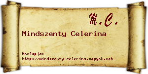 Mindszenty Celerina névjegykártya